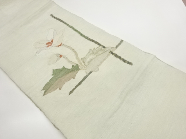 JAPANESE KIMONO / TSUMUGI TSUMUGI SPELLING FLOWER PATTERN WEAVING NAGO